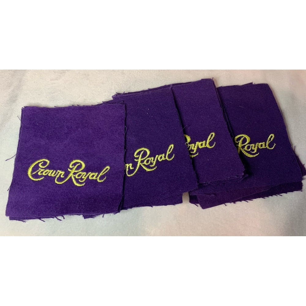 Crown Royal Whiskey Purple Quilt Squares 4 x 4 Set Of 11